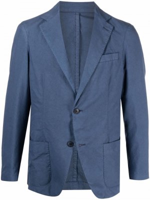 Однобортный пиджак узкого кроя Altea. Цвет: синий
