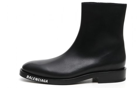 Кожаные ботильоны , черно-белый логотип Balenciaga