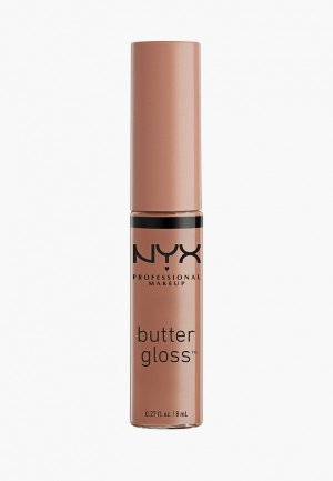 Блеск для губ Nyx Professional Makeup Butter Lip Gloss, оттенок 14, Madeleine, 8 мл. Цвет: розовый