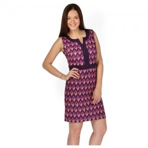 Платье для кормящих Хэйзи весна-лето фиолетовое в ромбик , I love mum 35380 (42-50) (Фиолетовый; Размер 52). Цвет: фиолетовый