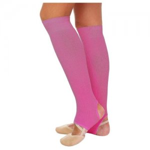Гетры для танцев №5, без носка и пятки, L= 40 см, цвет розовый Grace Dance. Цвет: розовый