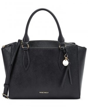 Женская сумка-портфель с узором пейсли , черный Nine West