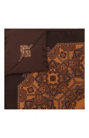 Шелковый платок Stefano Ricci. Цвет: коричневый