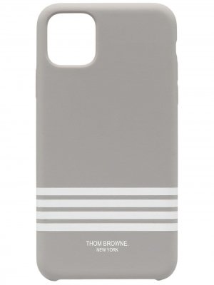 Чехол для iPhone 11 Pro Max с полосками 4-Bar Thom Browne. Цвет: 035 med grey