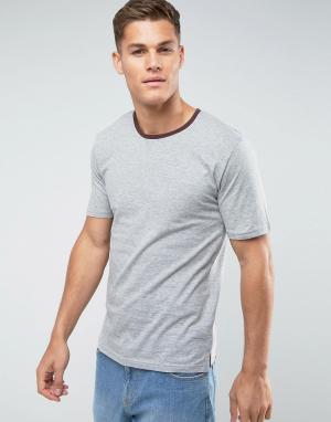 Меланжевая футболка -Серый Troy
