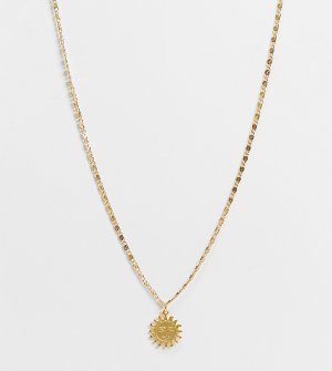 Позолоченное ожерелье-воротник с подвеской в виде солнца Sol-Золотистый Regal Rose