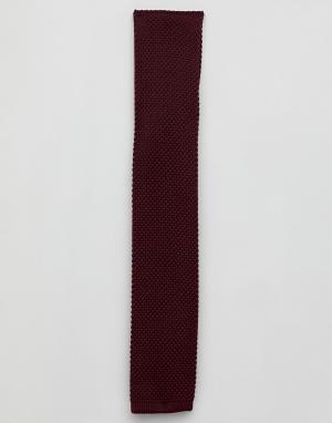 Однотонный трикотажный галстук Ben Sherman. Цвет: красный