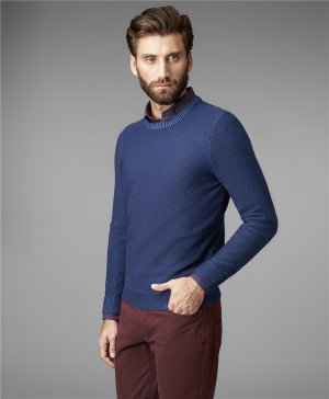 Пуловер трикотажный KWL-0692 DBLUE HENDERSON. Цвет: темно-голубой