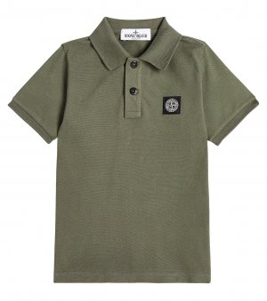 Рубашка-поло compass из хлопкового пике , зеленый Stone Island Junior