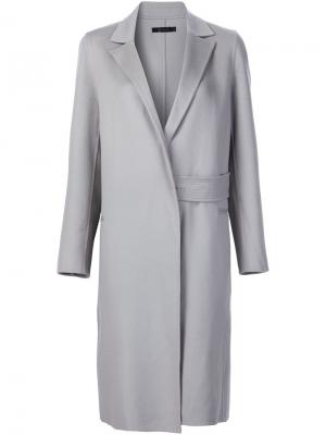 Двубортное пальто Victor Alfaro. Цвет: серый