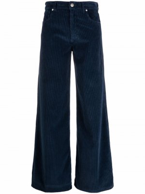 Вельветовые брюки широкого кроя Pt01. Цвет: синий