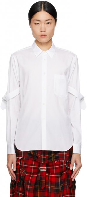Белая рубашка с пряжкой Comme Des Garcons Garçons