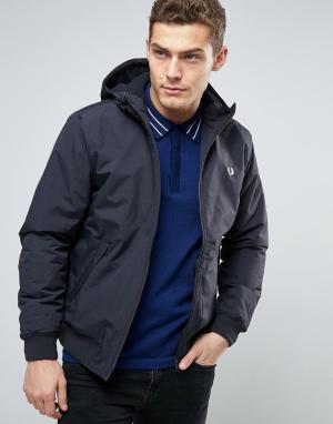 Темно-синяя утепленная куртка с капюшоном Brentham Fred Perry. Цвет: темно-синий
