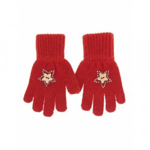 Перчатки , размер 4-6 лет, красный mialt. Цвет: красный