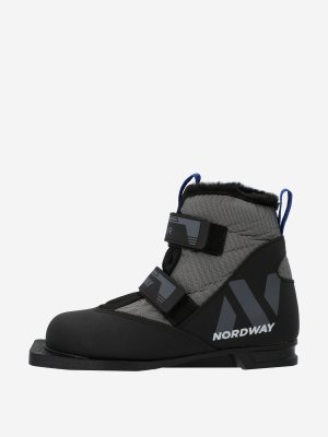 Ботинки для беговых лыж детские Polar 75 мм, Черный Nordway. Цвет: черный