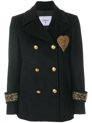 Двубортный пиджак милитари Dondup. Цвет: черный