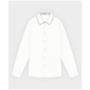 Школьная рубашка , размер 146, белый Button Blue. Цвет: белый