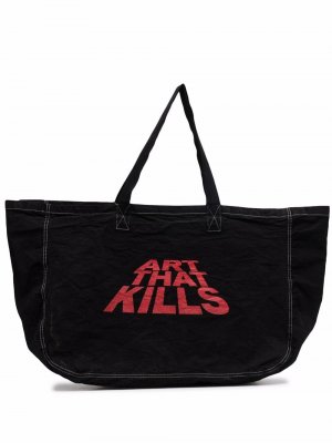 Объемная сумка-тоут Art That Kills GALLERY DEPT.. Цвет: черный