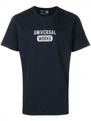 Футболка с логотипом Universal Works. Цвет: синий