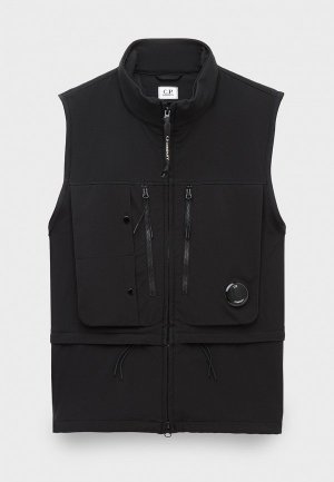 Жилет C.P. Company shell-r utility vest black. Цвет: черный