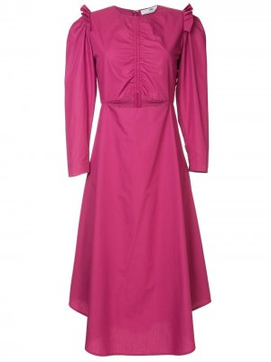 Платье миди с вырезом CAMILLA AND MARC. Цвет: розовый