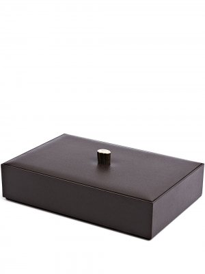 Коробка для хранения с бамбуковой ручкой Lorenzi Milano. Цвет: коричневый