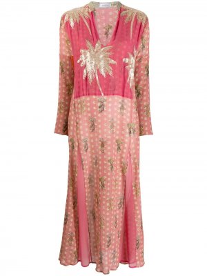 Декорированное платье Ailanto. Цвет: розовый