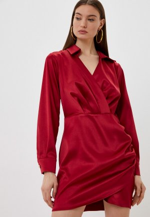 Платье Avemod. Цвет: бордовый