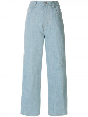 Широкие джинсы с лампасами Koché. Цвет: синий