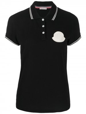 Рубашка-поло с нашивкой-логотипом Moncler. Цвет: черный