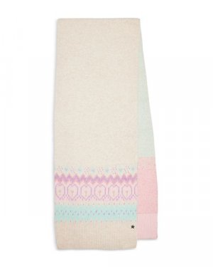 Вязаный шарф с жаккардовым узором , цвет Pink Jocelyn