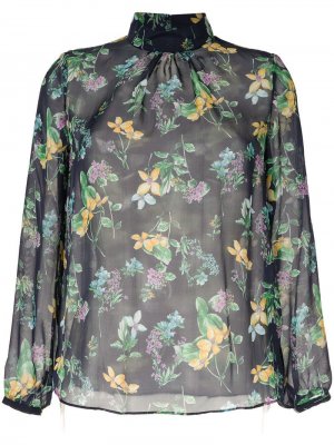 Блузка с цветочным принтом Tomorrowland. Цвет: синий