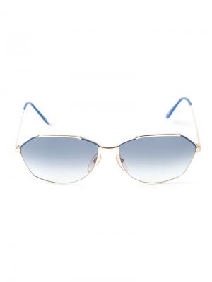 Солнцезащитные очки с градиентными стёклами Jean Louis Scherrer Pre-Owned. Цвет: синий