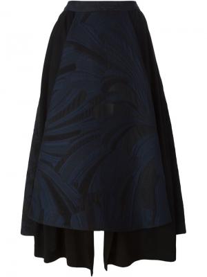 Жаккардовая юбка миди с панельным дизайном Antonio Marras. Цвет: чёрный