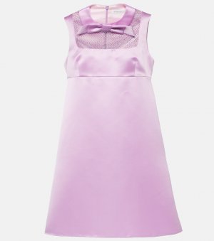 Атласное мини-платье duchess с декором , лиловый Nina Ricci