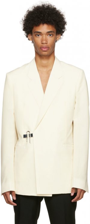Бежевый пиджак с U-образным замком Givenchy