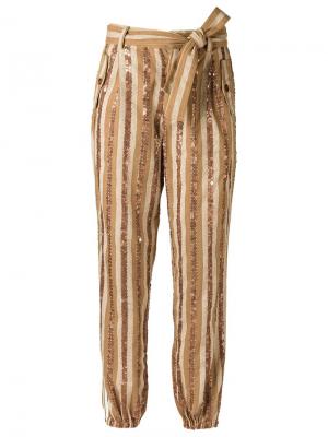 Embroidered trousers Isabela Capeto. Цвет: телесный
