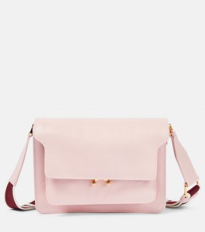 Кожаная сумка через плечо trunk среднего размера , розовый Marni