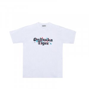 Onitsuka Tiger Alphabet Logo Print Oversized Short Sleeve T-Shirt Unisex Tops White 2183B196-100