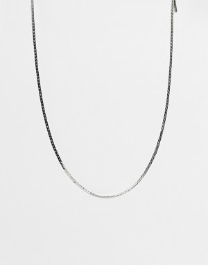 Серебристое ожерелье-чокер в виде цепочки -Серебристый Topshop