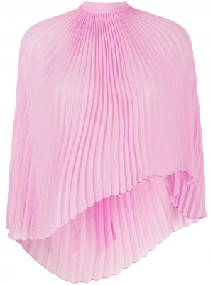Блузка-кейп с плиссировкой Ermanno Scervino. Цвет: розовый