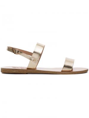 Металлизированные сандалии Clio Ancient Greek Sandals. Цвет: металлик