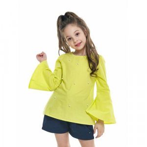 Блуза , размер 98, желтый Mini Maxi. Цвет: желтый