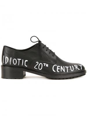 Туфли со шнуровкой Idiotic 20th Century Each X Other. Цвет: чёрный