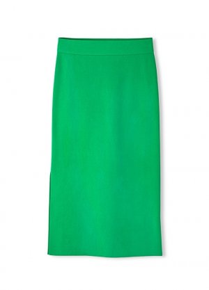 Зеленая женская юбка-миди с нормальной талией İpekyol