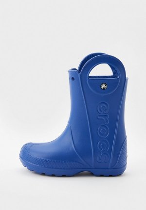 Резиновые сапоги Crocs Handle It Rain Boot Kids. Цвет: синий