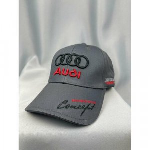 Бейсболка бини Ауди кепка, размер 55-58, серый Audi. Цвет: серый