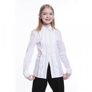 Школьная блуза, размер 40, 158, белый Шалуны. Цвет: белый