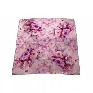 Платок ,105х105 см, фиолетовый, розовый Tranini. Цвет: бордовый/розовый/фиолетовый