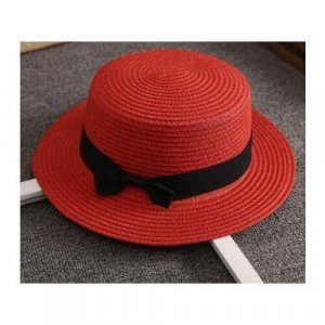 Шляпа канотье летняя, размер 56/58, красный Style. Цвет: красный